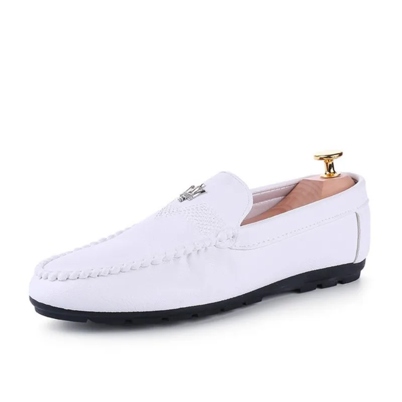  casual shoes men breathable leather fashion slip on driving shoes comfortable soft men thumb200