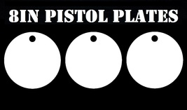 Steel Shooting Targets - 8 Inch Round Hangers - NRA Action Pistol Plates - 3 pcs - £47.17 GBP