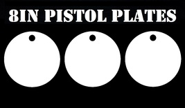 Steel Shooting Targets - 8 Inch Round Hangers - NRA Action Pistol Plates - 3 pcs - £42.90 GBP