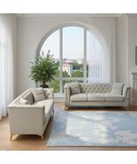 Modern Cream Velvet 2-PC Sofa Set - Gold Legs | Living Room Furniture - €1.353,91 EUR