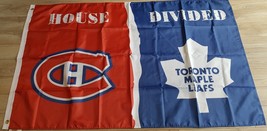 Montreal Canadiens VS Toronto Maple Leafs Flag - House Divided - 3ftx5ft - £15.98 GBP