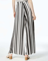 bar III Womens Striped Pull-On Pants Size Medium Color Black/White - £39.56 GBP