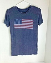 Zoe + Liv Womens Sz XS Tee Tshirt Shirt Flag Patriotic  - $15.84