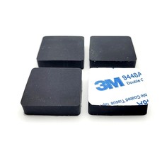 1&quot; Wide Square x 1/4&quot; Thick Rubber Stick on Feet 3M Adhesive Backing Bum... - $251.90 MXN+