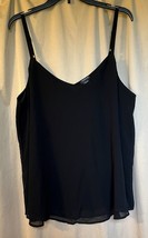 Torrid Camisole Womens 2 Black Tank Sleeveless Top Cami Lined Blouse Adjustable - $18.69