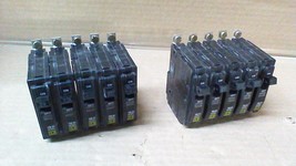 (10) Square D QOB120 Circuit Breakers / (1) Pole 20AMP / 120VAC / 10KAIC Rated - $15.59