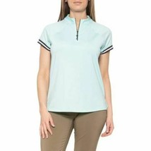 Nwt Ladies Belyn Key Mint Green Striped Short Sleeve Golf Shirt S M &amp; L Verdi - £29.46 GBP