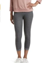 HUE U21277 Reversible French Terry Ultra High Waist Capri Legging Grey  - $63.38