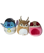 Squishmallow 3 Piece Lot: 8-9&quot;: Elvis Stitch, Disney, Deer, Red Panda - €25,55 EUR
