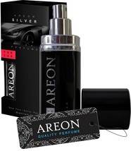 Genuine AREON Premium Car Perfume SILVER Gift air freshener 50 ml 1.6Fl oz NEW - $25.50