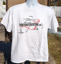 Vintage Sportbike Track Time Motorcycle Racing T-Shirt Men&#39;s Size Large ... - £27.43 GBP