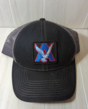 Augusta Seed Black Gray embroidered Blue A red trucker snapback hat mesh... - $8.31