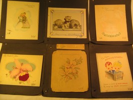 Lot of 6 Vintage GREETING CARDS 1930 - 1940s Anniversary [Y79C2h] - £4.36 GBP