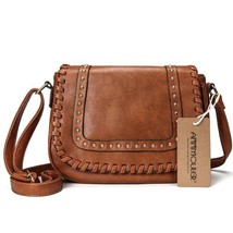Annmouler Fashion Women Shoulder Bag Pu Leather Crossbody Bag Solid Color Brand  - £40.80 GBP