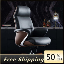 Leather Office Chair Free Shipping Black Designer Nordic Office Chair Back Suppo - £2,995.17 GBP+