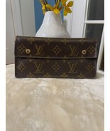Authentic Vintage Louis Vuitton Monogram Portefeuille Accordion Long Wallet - $6,153.17 MXN