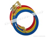 Set of hoses 3x150 with Manual Shut-off valve fittings Mastercool 90262-... - £94.56 GBP