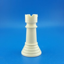 Chess For Juniors Rook Ivory Hollow Plastic Replacement Game Piece Selright - £1.96 GBP