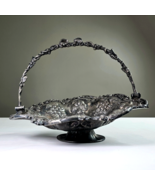 vintage silver plated serving platter dish tray with handle 12&quot; diameter... - $1,419.63 MXN