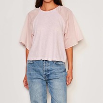 Sundry mixed media popover top in Flush Pink - size S - £39.85 GBP