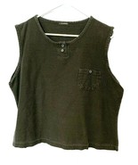 Ladies Sleeveless Cotton/Poly Woven Top, Charcoal Gray, Size XL - $18.19 CAD
