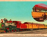 1949 Chicago Railroad Fair Narrow-Gauge Deadwood Central Train Postcard - $3.33