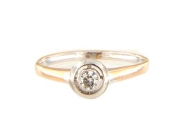 1 Women&#39;s Solitaire ring 14kt White and Rose Gold 378792 - £199.03 GBP