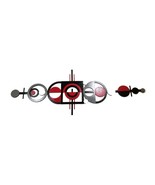 Red, Black, Abstract Wall Sculpture, Contemporary Modern Wood n Metal Ar... - $746.24 CAD