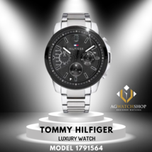 Tommy Hilfiger Men’s Quartz Stainless Steel Black Dial 48mm Watch 1791564 - £97.21 GBP