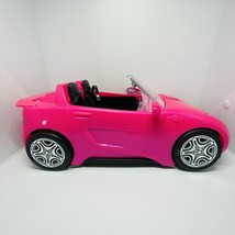 Mattel Barbie Convertible Plastic Push Car Pink Sparkle &amp; Black Interior... - $287.80 MXN