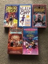 Richard Simmons VHS Disco Sweat Sweatin&#39; to the Oldies 1 2 Blast off Lot of 5 - £7.90 GBP