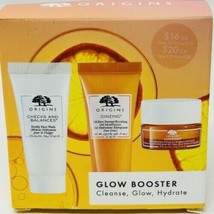 Origins Travel Set Glow Booster Cleanse Glow Hydrate 3 Small Containers BN - £15.62 GBP