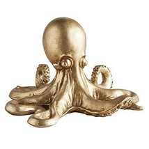 Gold Octopus BMR176 Kraken Nautical Coastal Figurine 9.44&quot; L Resin - £32.95 GBP