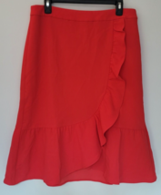 Boden Skirt Womens Size 10 Ella Ruffle Frill Faux Wrap Knee Length NEW - $29.99