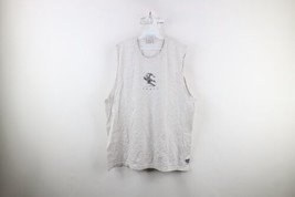 Vintage 90s Mens XL Spell Out Power Football Sleeveless T-Shirt Heather Gray USA - £31.71 GBP