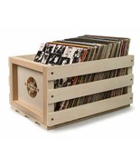 Crosley - AC1004A-NA - Record Storage Crate Holds up to 75 Albums - Natural - £47.04 GBP
