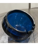 Vintage Mid Century Modern Viking Glass Orb Ashtray Cobalt Blue 6” Bluen... - $2,228.21 MXN