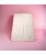 Vintage 70s Chatham Baby Blanket Pink Bear Satin Trim Crib Acrylic Appli... - £31.14 GBP