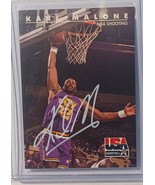 Karl Malone Utah Jazz Autographed signed Card Hologram COA NBA - £36.67 GBP