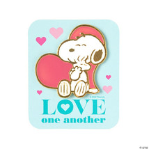 Peanuts Valentines Day Love one Another Snoopy and Woodstock Pin - $7.92