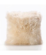 Bowron Single Sided Sheepskin Cushion, 35 x 35cm in Champagne - €42,04 EUR