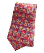 Robert Talbott 57 Inch Silk Tie for Men Geometric Medium Red Wine Best o... - £9.55 GBP