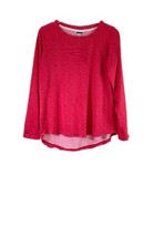 Roudelain Womens Whisper Luxe Long Sleeve Top Size X-Large Color Red - £29.57 GBP