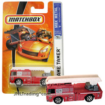 Year 2007 Matchbox MBX Metal 1:64 Die Cast Car #51 - Fire Engine FLAME TAMER - $24.99