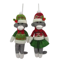 Ornament Knit Monkey, 2 assorted SHIPS IN 24 HOURS - MJ - $19.88