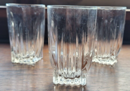 Vintage Set of 3 Federal Clear Glass Small Juice Glasses Bourbon Scotch Nice - $11.99