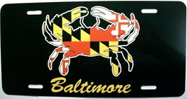 Baltimore Maryland Crab with Flag Design License Plate - £10.21 GBP