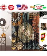 Chic Boho Floral Shower Curtain 72x72 - Waterproof for Vintage Bathroom ... - $67.13 CAD