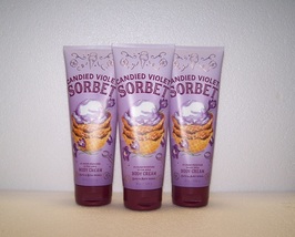 Bath &amp; Body Works Candied Violet Sorbet Ultra Shea Body Cream 8 oz x3 - £23.76 GBP