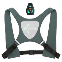 Lixada Usb Rechargeable Reflective Vest Backpack Led Wireless Cycling Vest Outdo - £102.02 GBP
